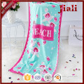 Customized Design Reactive Print Custom Luxury Velour Beach Towel